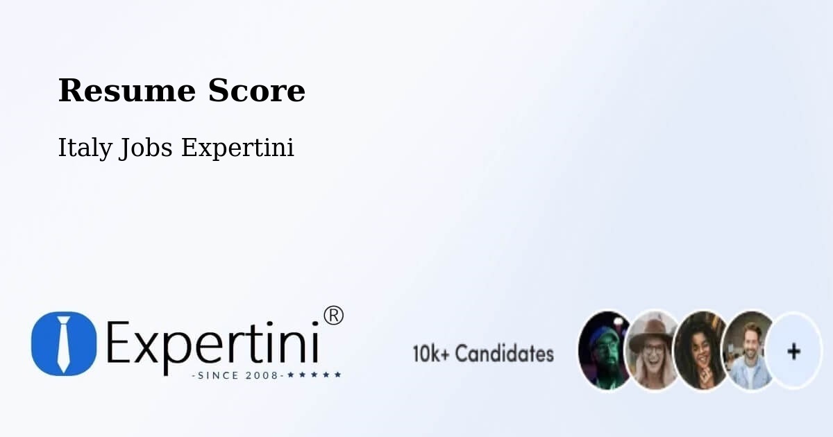 Resume Score & Job Description Match Tool – Rubano - Italy Jobs Expertini
